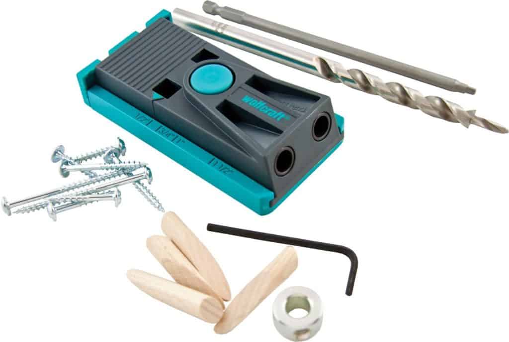 Wolfcraft Pocket Hole Wood ku biiritaanka Jig Kit