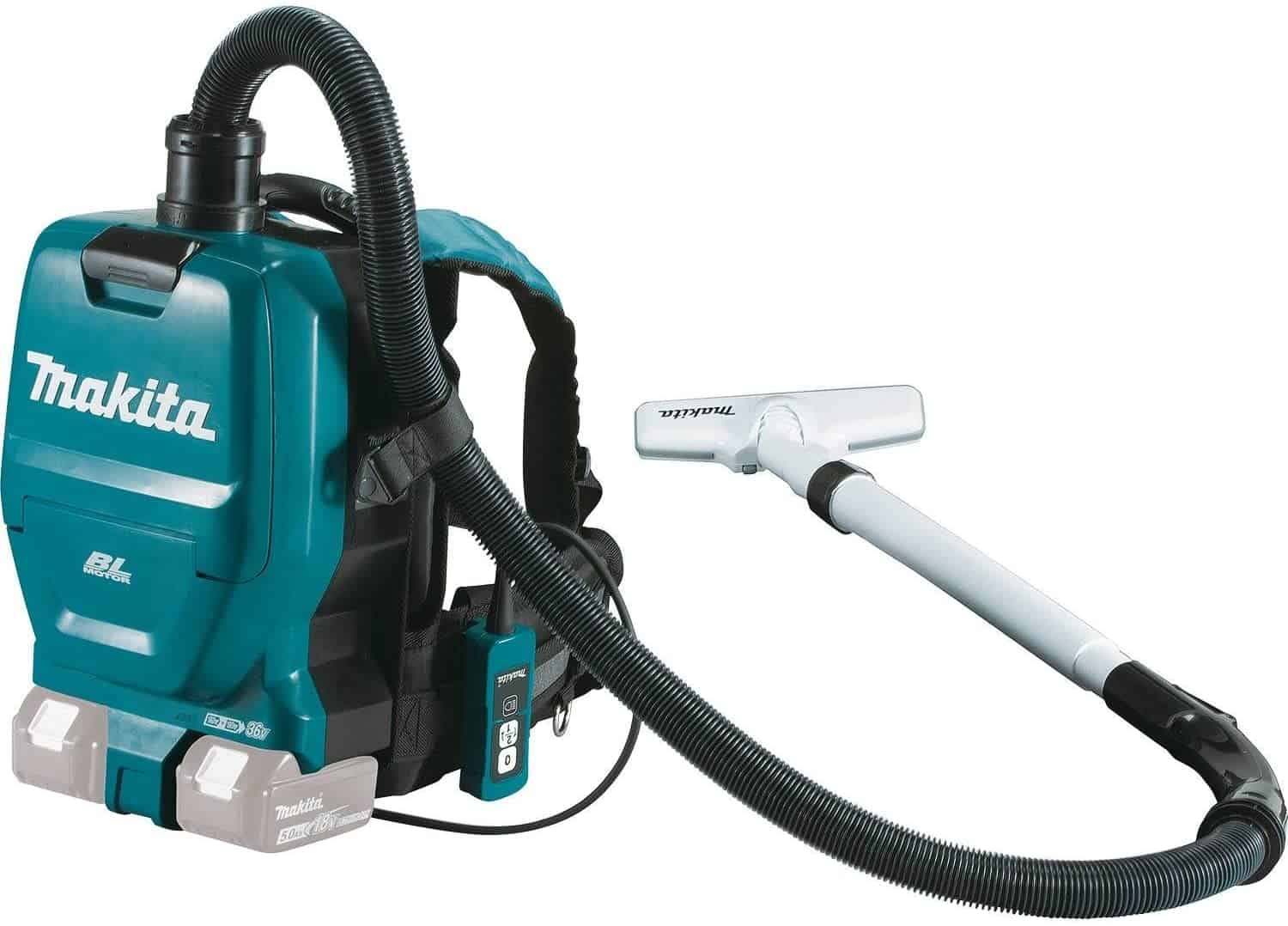 Gwactod Backpack Cordless Gorau: Makita XCV05Z 18V X2 LXT