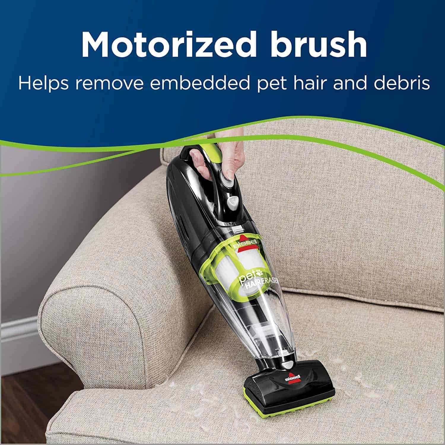 Plej bona portebla polvosuĉilo por dorlotbestoj: Bissell Cordless Pet Hair Eraser