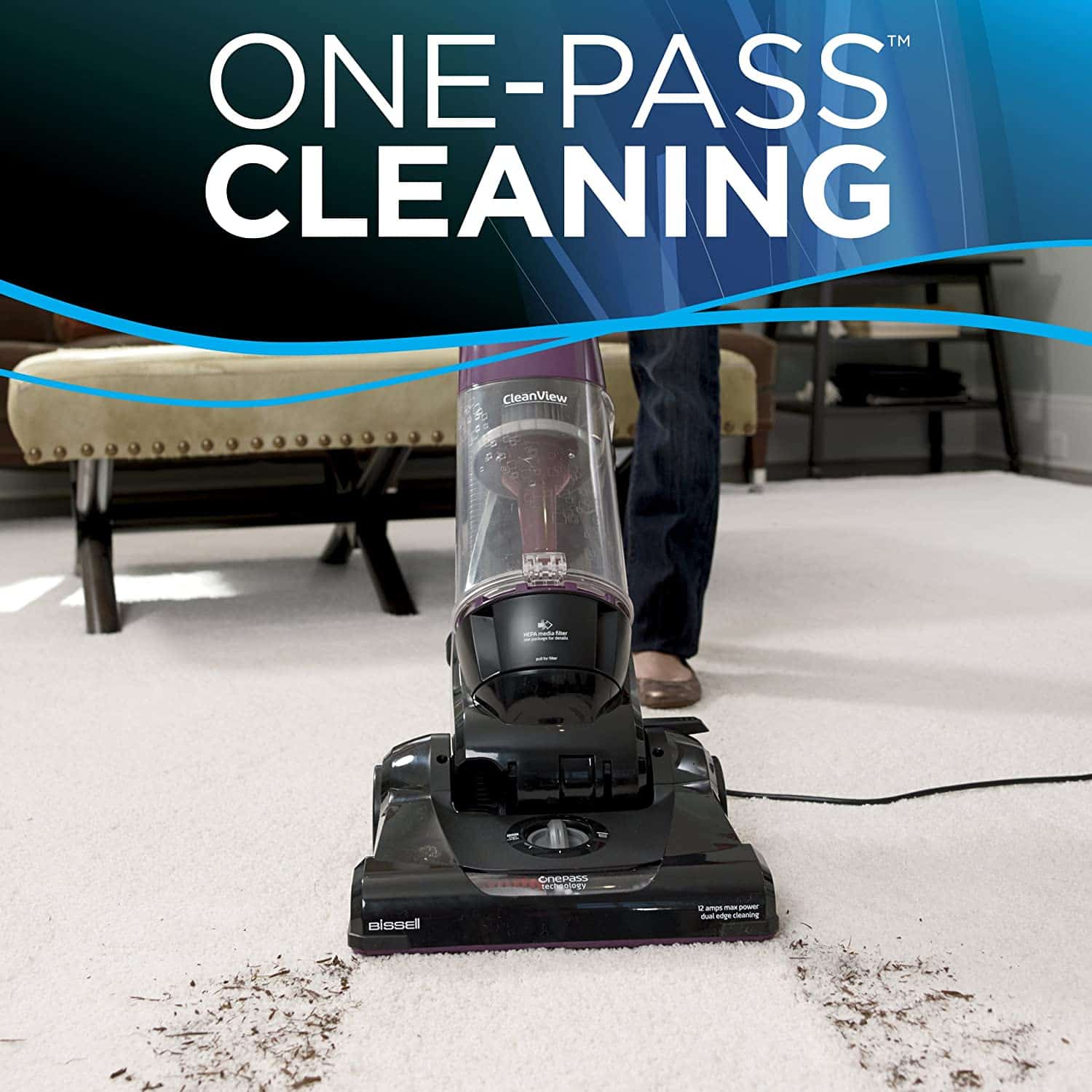 Best upright vacuum under $100: Bissell 9595A OnePass