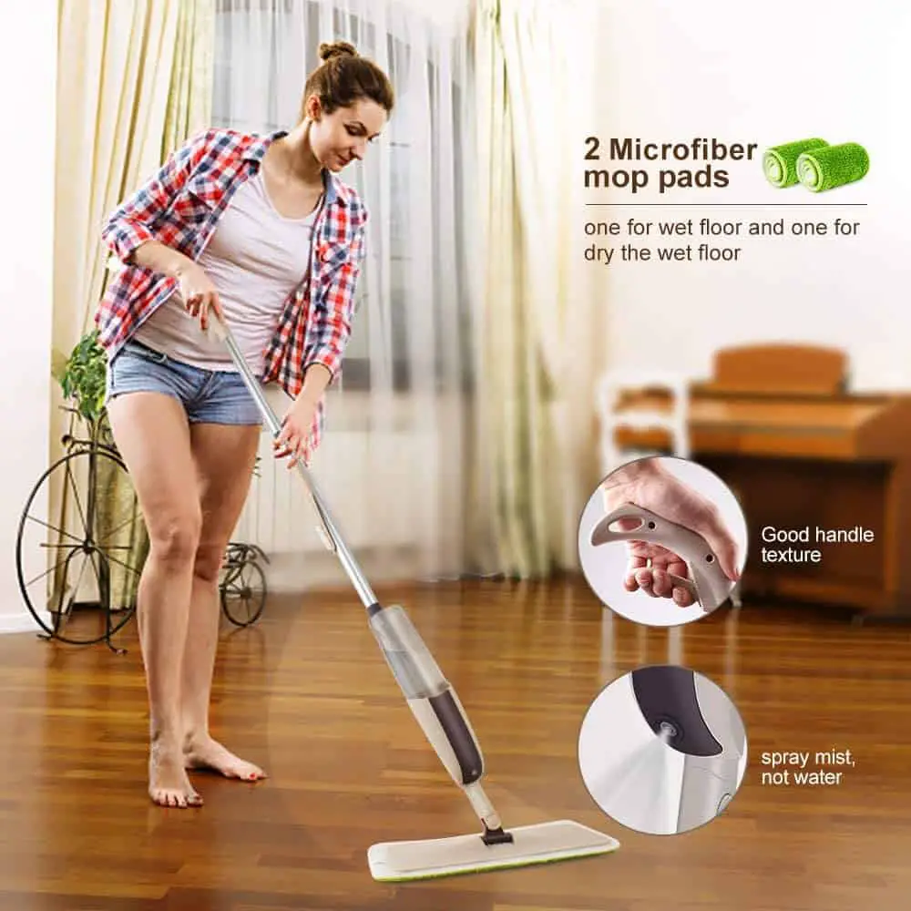 Microfibre mop oo loogu talagalay dabaqyada qoryaha adag