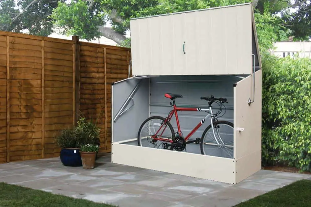 Beschte Outdoor Storage Shed: Trimetals 6 x 3 'Vëlo Stockage Eenheet