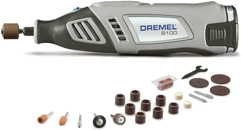 Best heavy-duty cordless rotary tool & best battery life- Dremel 8100-N:21 8 Volt Max