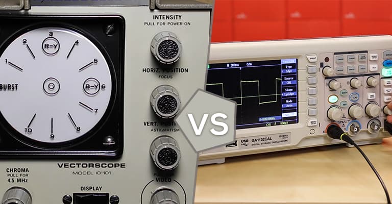 Oscilloscoop-vs-vectorscoop