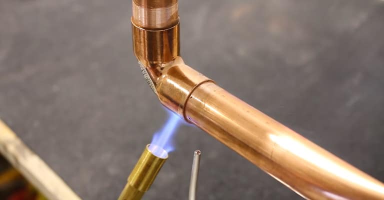 Soldering-the-Joints-on-the-Copper-Pipes