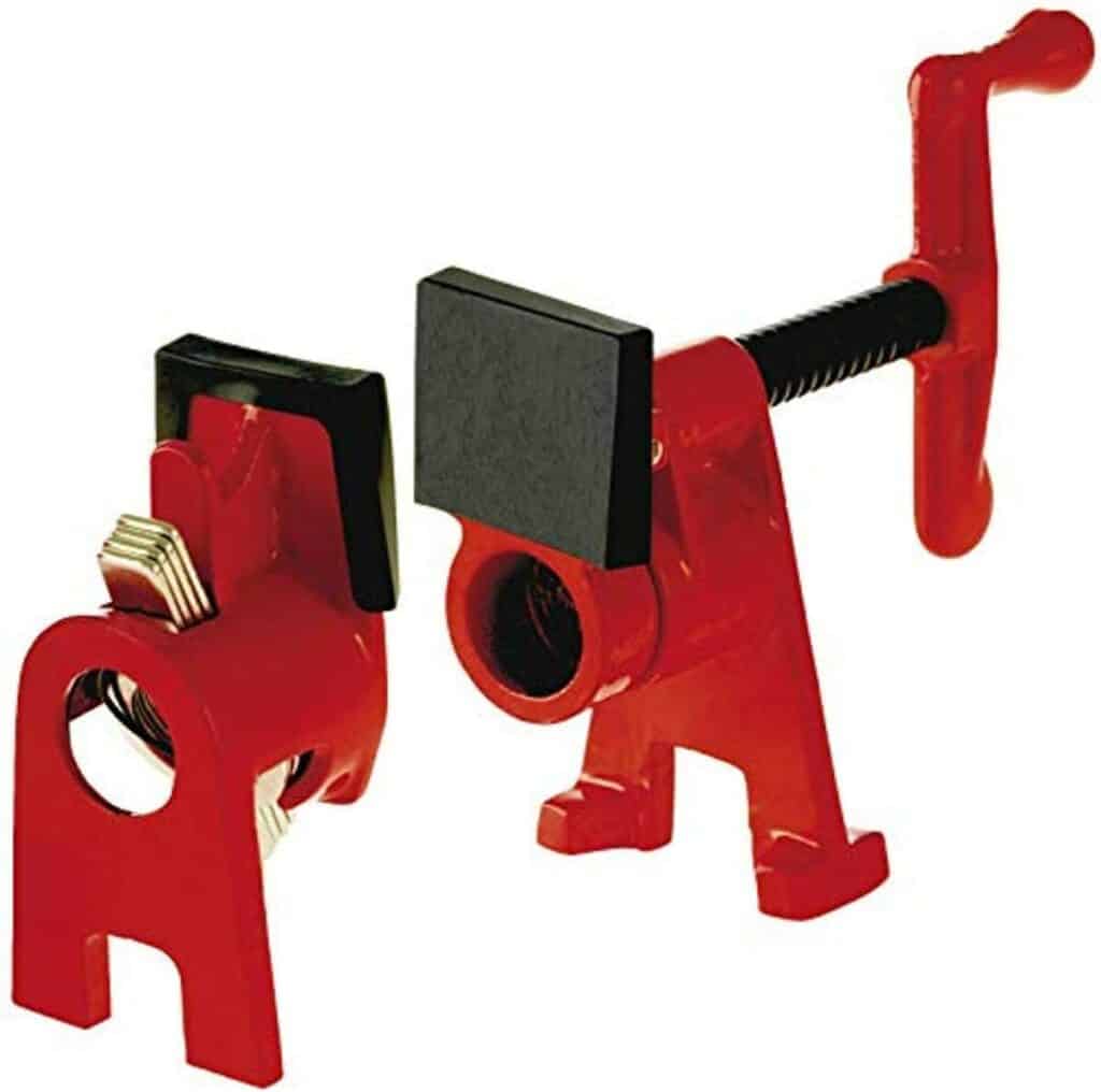 Bessey BPC-H34 3/4-Inch H Style Pipe Clamp, red