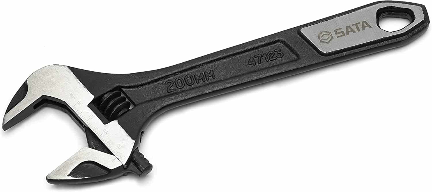 Best adjustable wrench- SATA 8-Inch Professional Extra-Wide Jaw