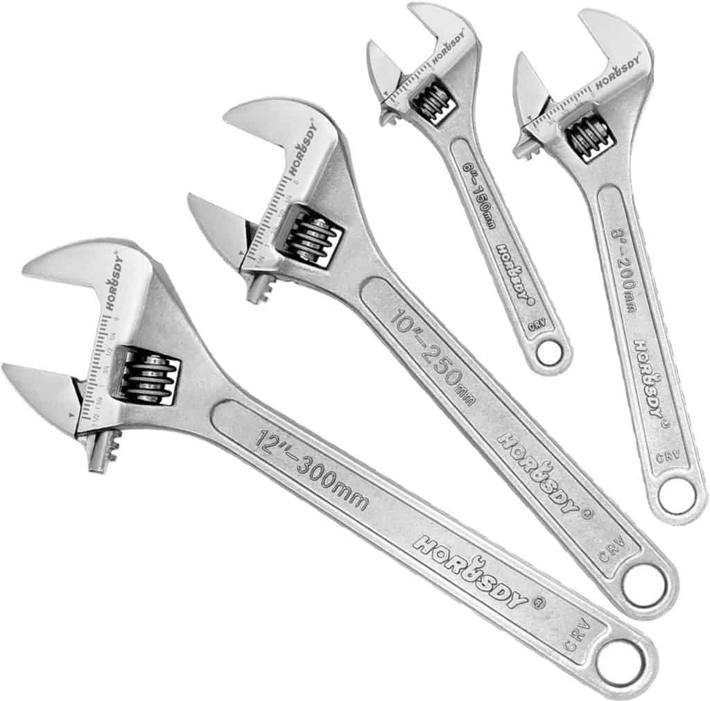 Best adjustable wrench set- HORUSDY 4-piece CR-V Steel