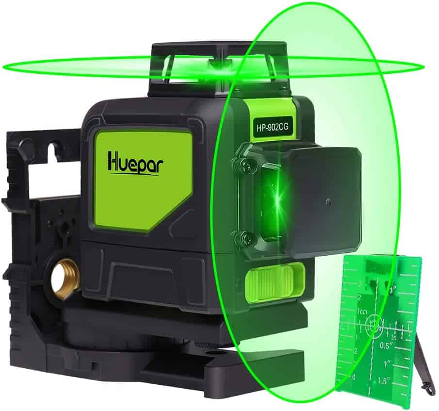 Huepar 902CG Self-Leveling 360-Degree Cross Line Level Laser