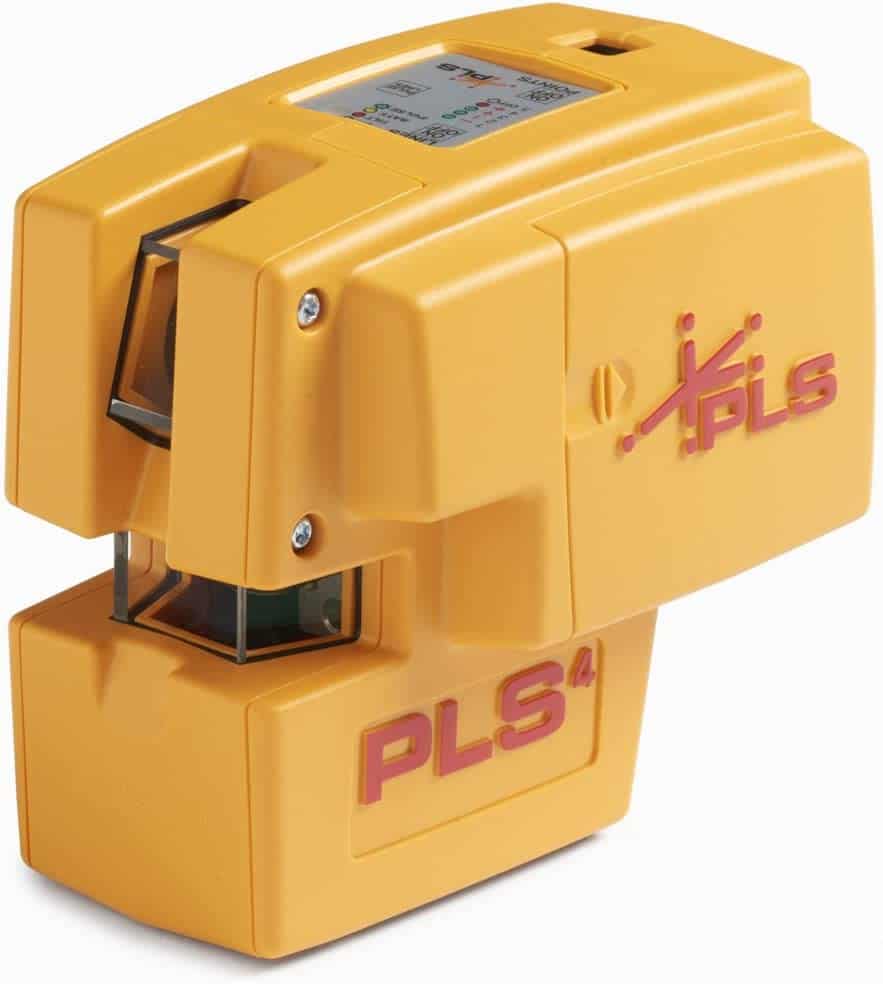 PLS 4 Red Cross Line Laser Level with Plumb, Bob and Level, PLS-60574