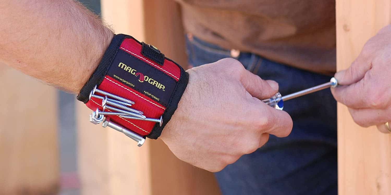 Magnetic Wristband with Strong Magnets for Holding Screws for DIY Work 