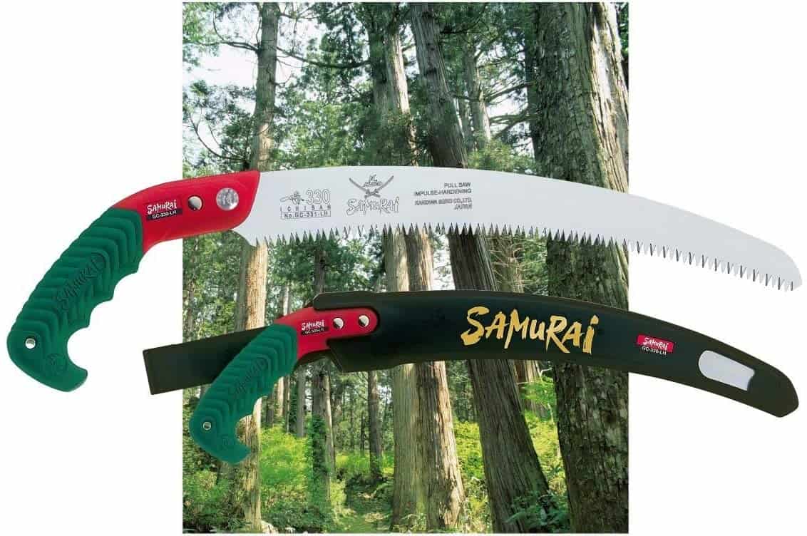 Best curved, heavy-duty pruning saw- Samurai Ichiban 13 Curved with Scabbard in garden