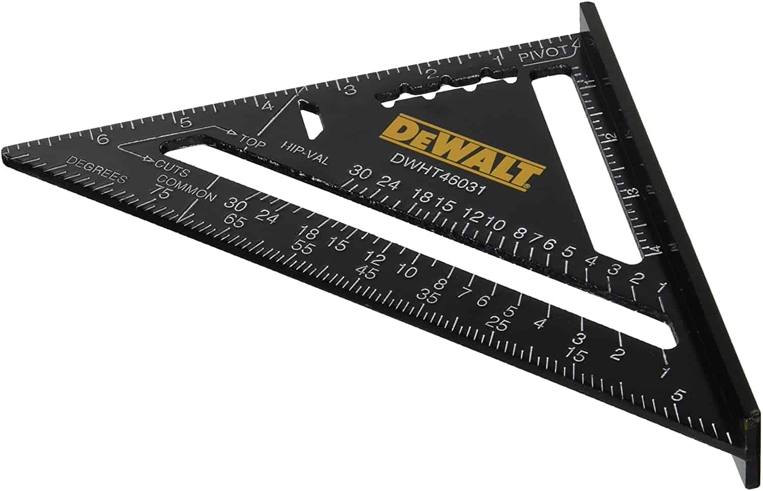 Best speed square for small DIY projects- DEWALT DWHT46031 Aluminum 7-inch Premium Rafter Square