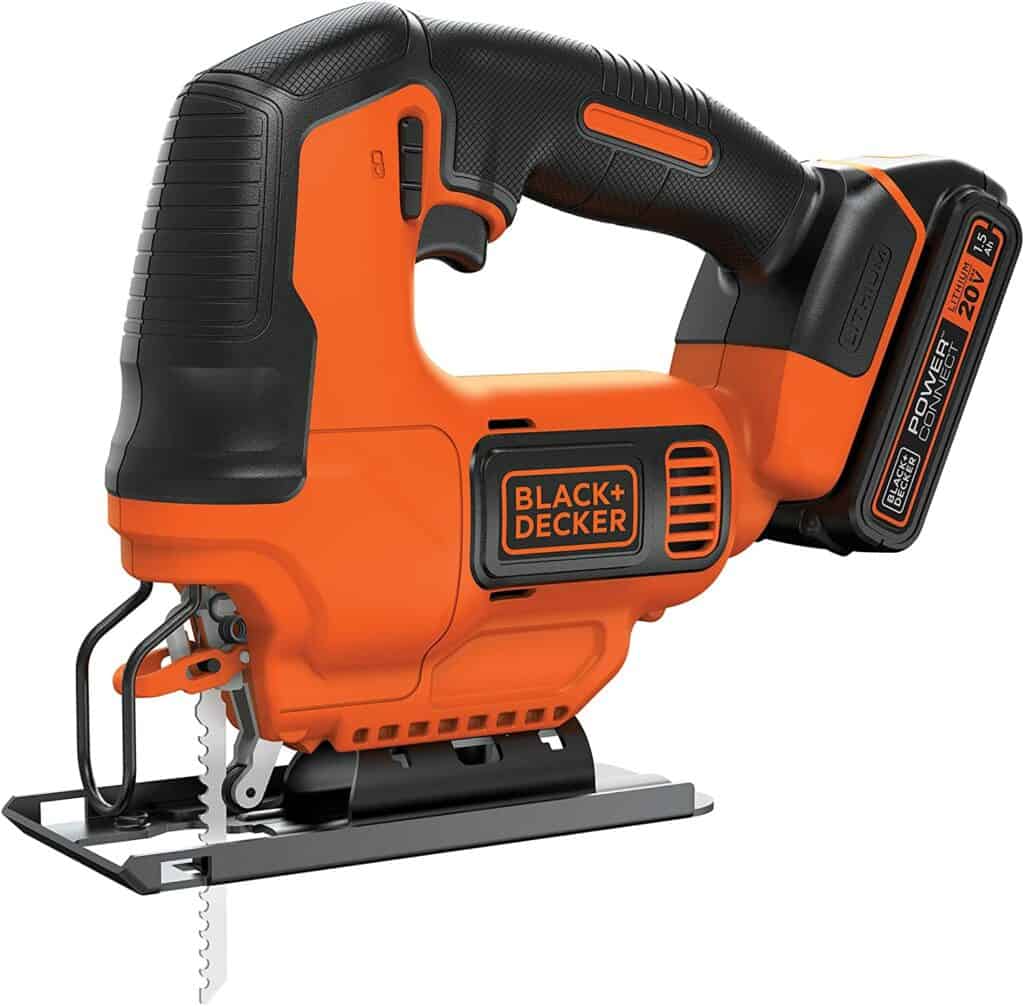 Батареясы мен зарядтағышы бар BLACK+DECKER 20V MAX Jigara