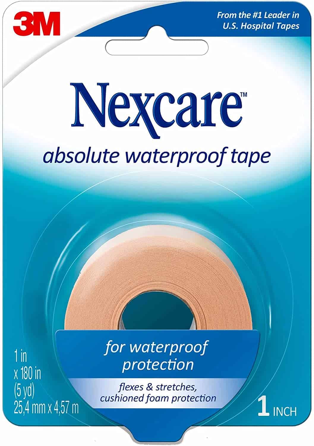 Cea mai bună bandă impermeabilă pentru prim ajutor și aplicații medicale - Nexcare Absolute Waterproof First Aid Tape