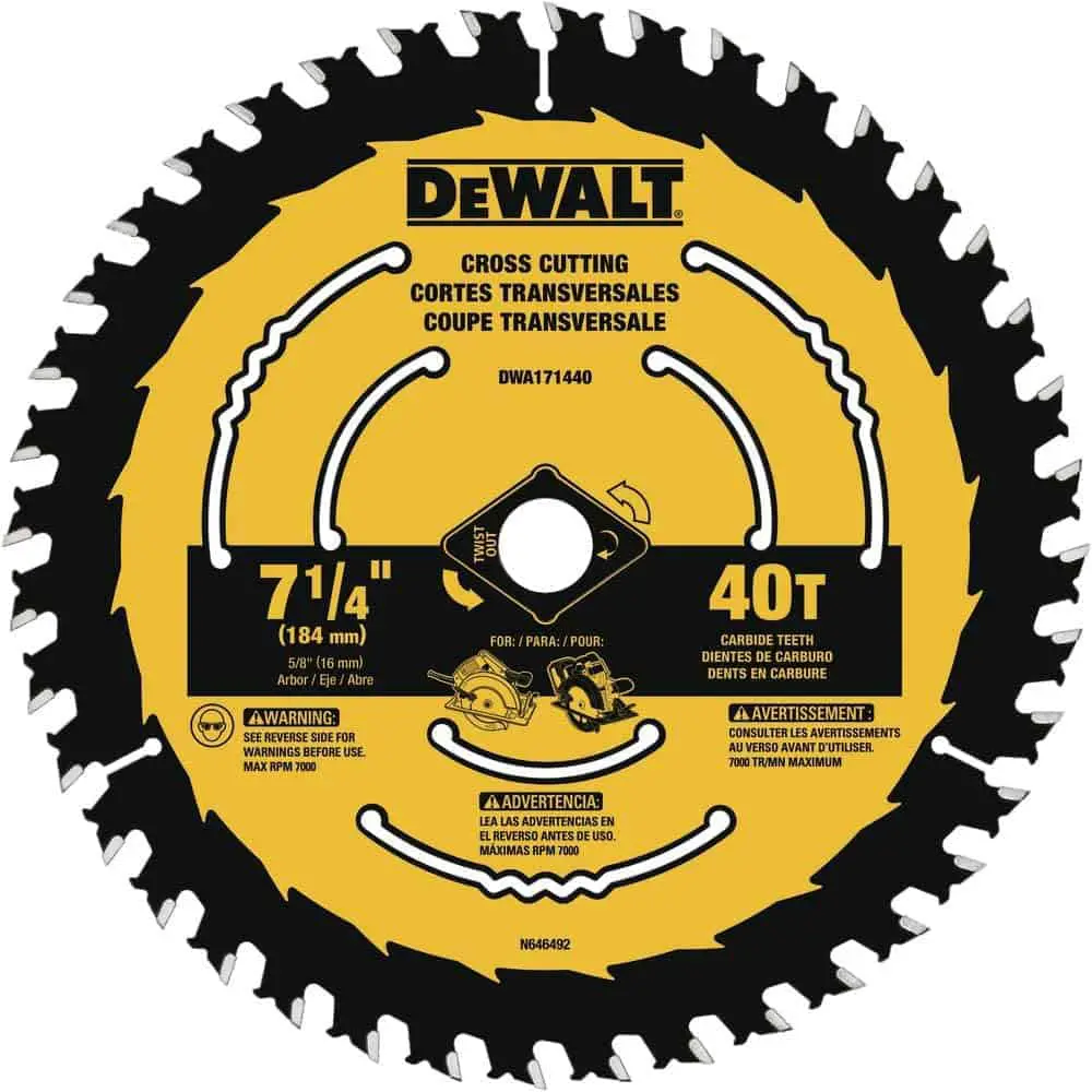 Kotoučový pilový kotouč DEWALT 7-1/4".