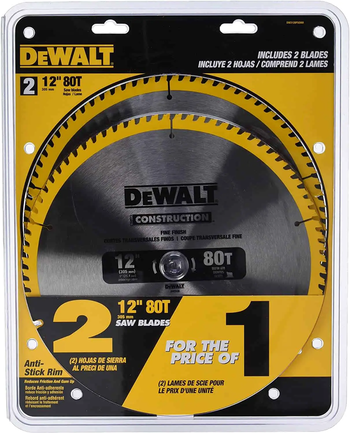 DEWALT 80-Tooth 12 inch miter saw blade