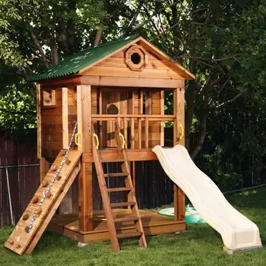10 Free Elevated Playhouse Plans, Wooden Pirate Ship Playhouse Plans Pdf Free