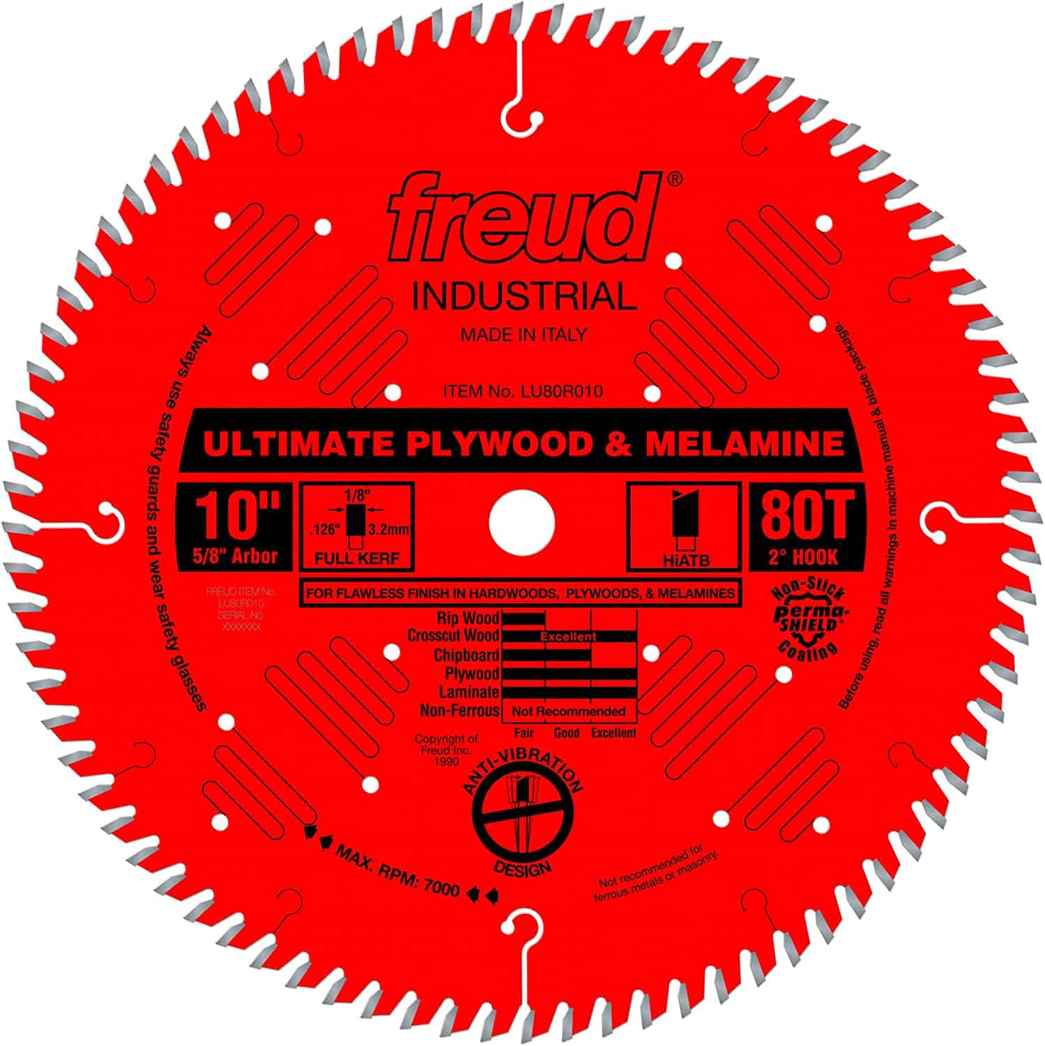 Freud 10" x 80T Ultimate Sperrholz & Melamine Blade