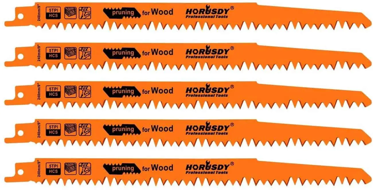 HORUSDY 9-Zoll Holz Pruning Géigewier Saw Blades