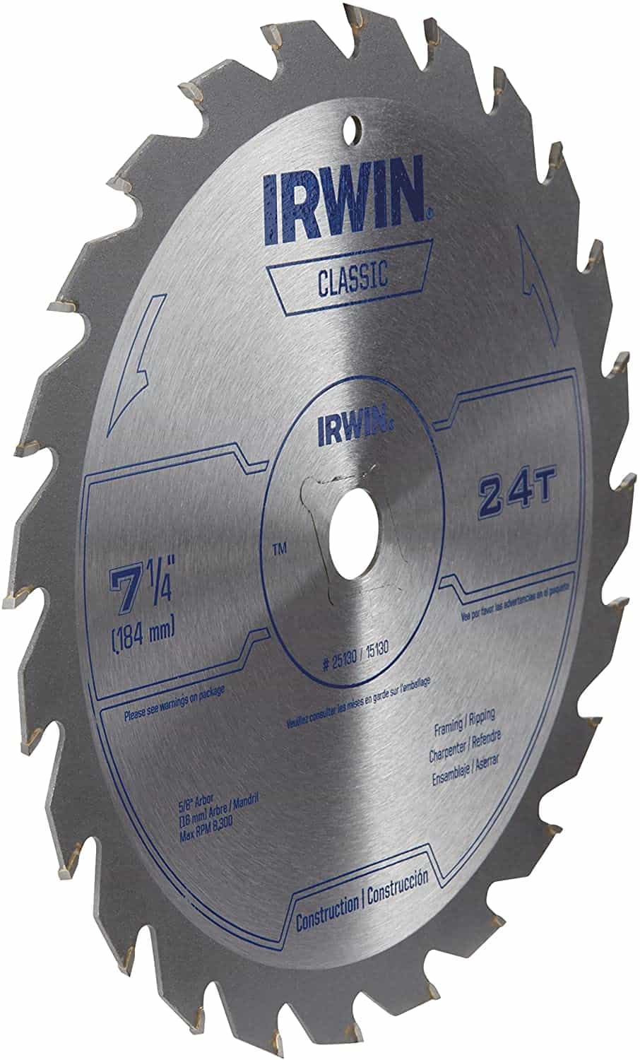 Irwin 25130  7 1/4 circular saw blade