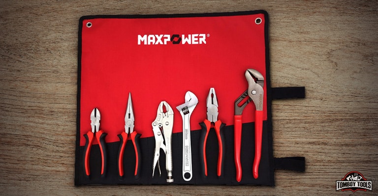 MAXPOWER Wrench and Pliers Set, 6 Piece Kitbag Set