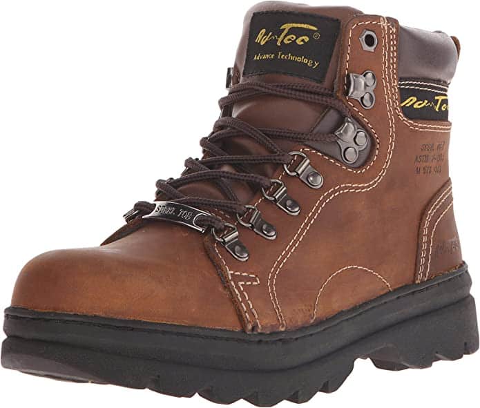 AdTec အမျိုးသမီးများ၏ Steel Toe Work Boot သည် Brown Work Boot ဖြစ်သည်။