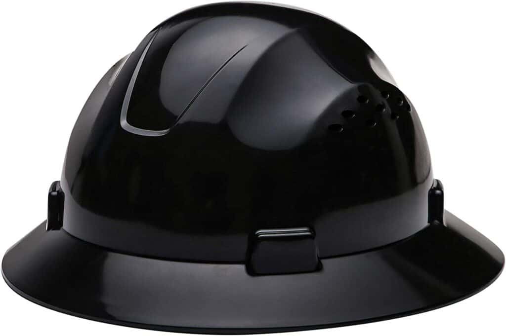HDPE Black Full Brim Hard Hat 