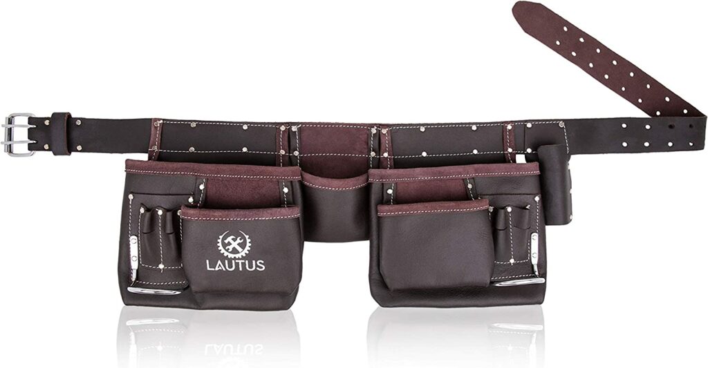 LAUTUS Oil Tanned Leather Tool Belt/Pouch/Bag 