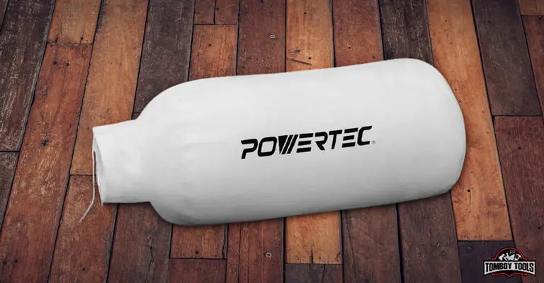 POWERTEC DC5370 මයික්‍රෝන ෆිල්ටර් බෑගය 2.5ක් සහිත බිත්ති සවිකර ඇති දූවිලි එකතු කරන්නා