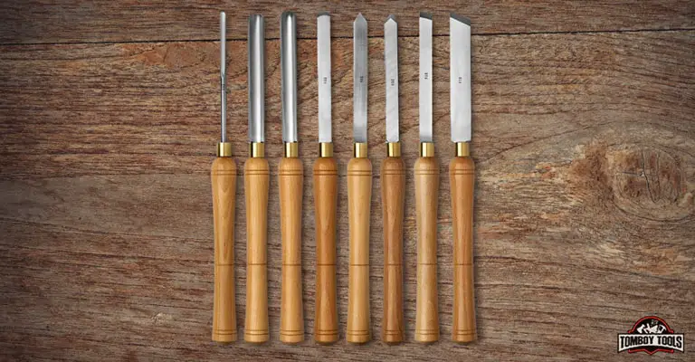 PSI Woodworking LCHSS8 Wood Lathe HSS Chisel Set