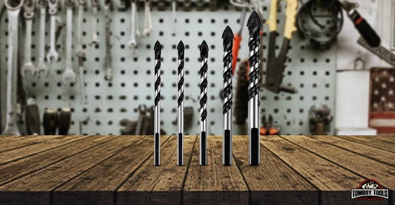 QWORK 5 Pcs Set (6, 6, 8, 10, 12mm) Multi-Material Drill Bit Set