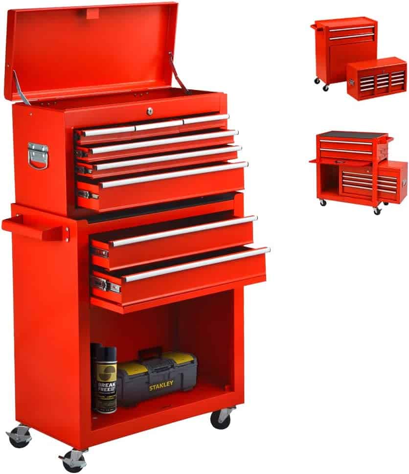 Wow Direct 8 Drawer Rolling Tool Cabinet